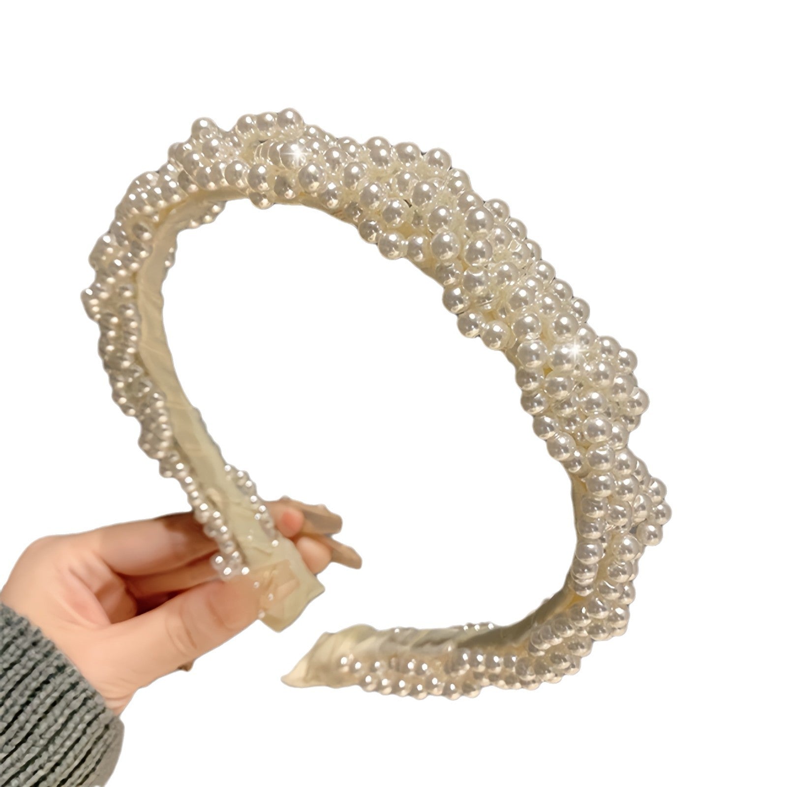 Vintage pearl women's headband